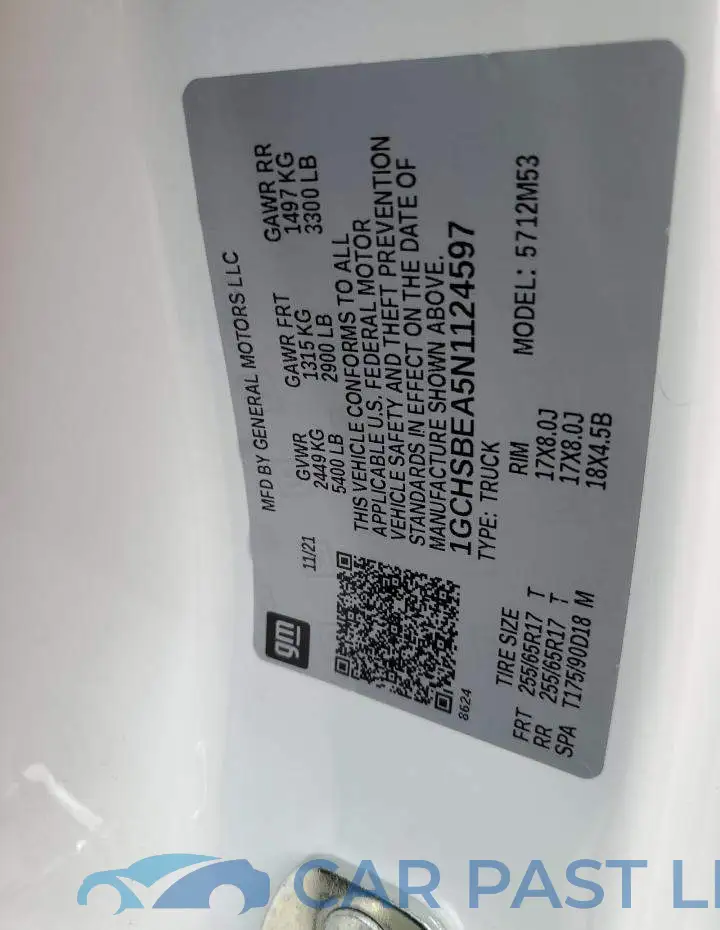 1GCHSBEA5N1124597# 12
