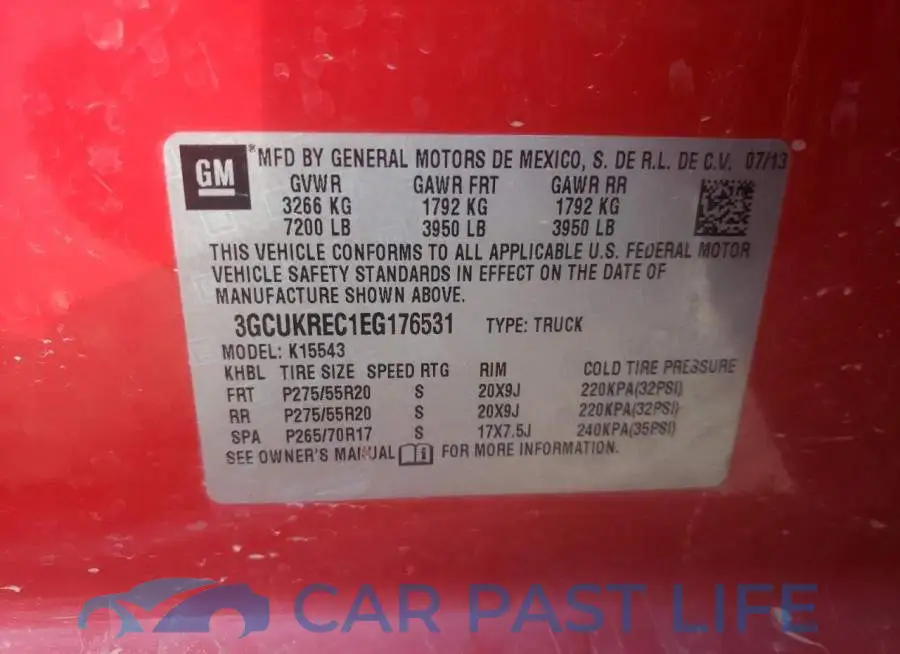 3GCUKREC1EG176531# 10