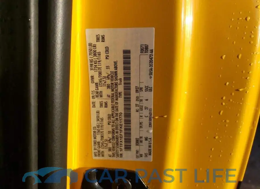 1FTFX1EF1FKE11770# 12