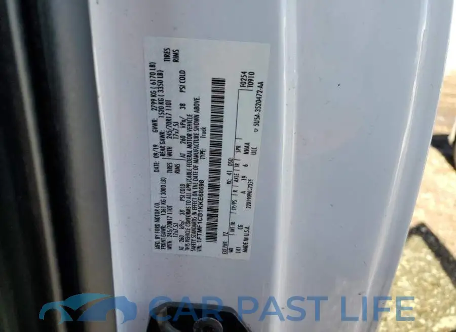 1FTMF1CB1KKE68698# 12