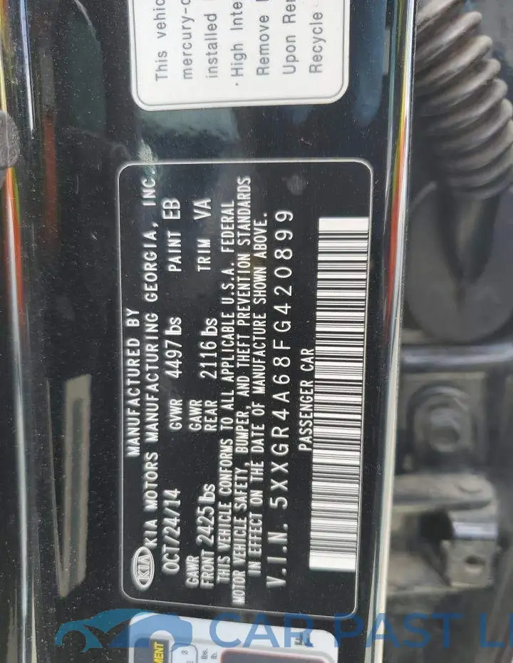 5XXGR4A68FG420899# 12