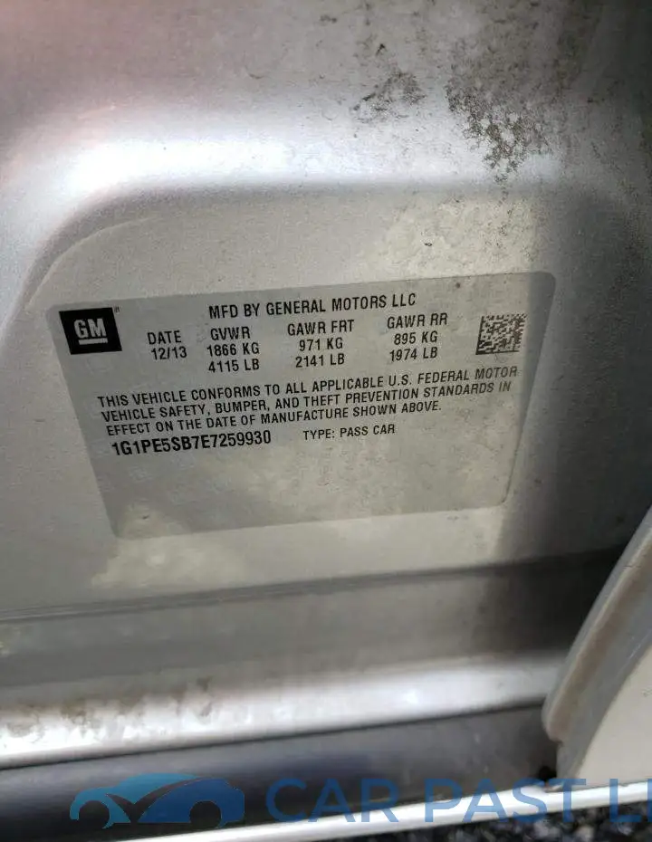1G1PE5SB7E7259930# 12