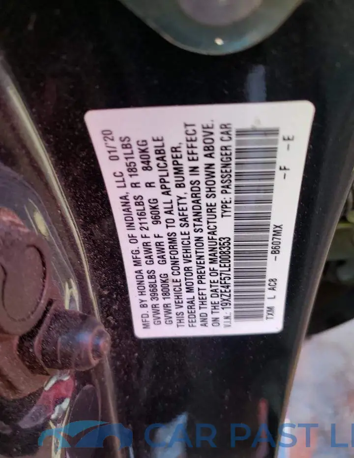 19XZE4F57LE008353# 12