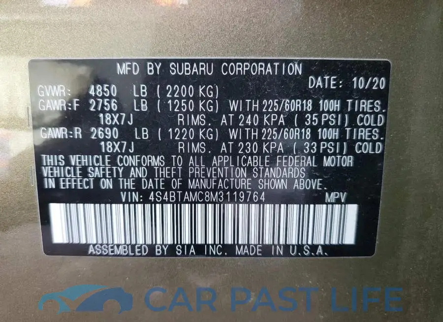 4S4BTAMC8M3119764# 13