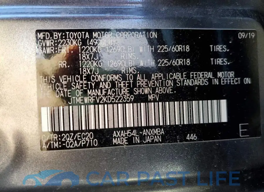 JTMEWRFV2KD522359# 13