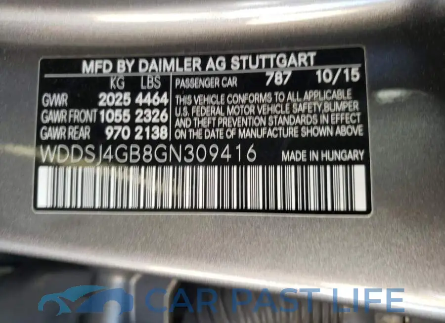 WDDSJ4GB8GN309416# 12