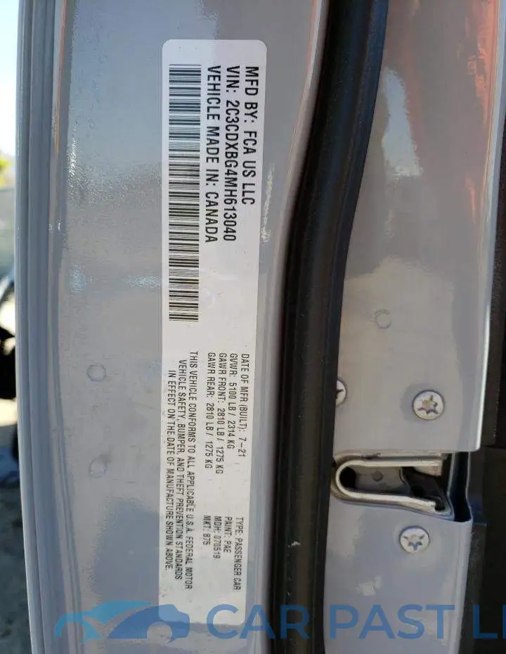 2C3CDXBG4MH613040# 12