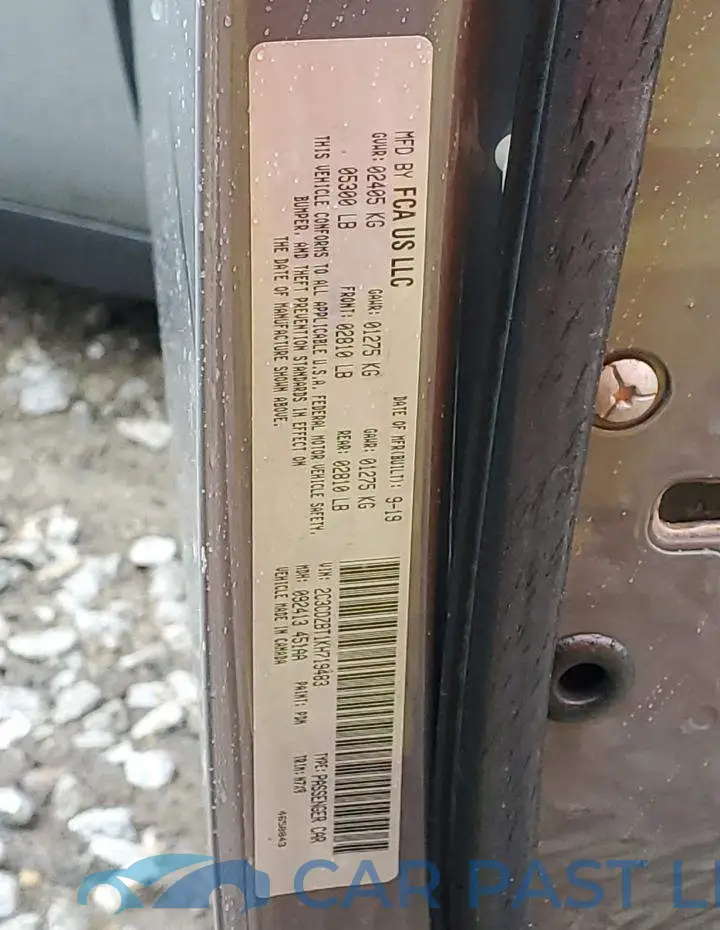 2C3CDZBT1KH719483# 12