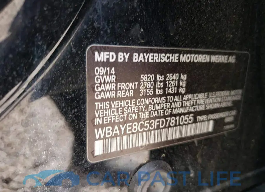 WBAYE8C53FD781055# 12
