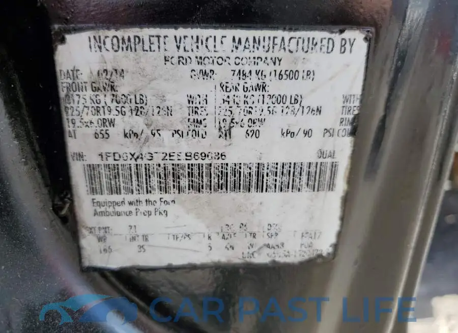 1FD0X4GT2EEB69686# 12