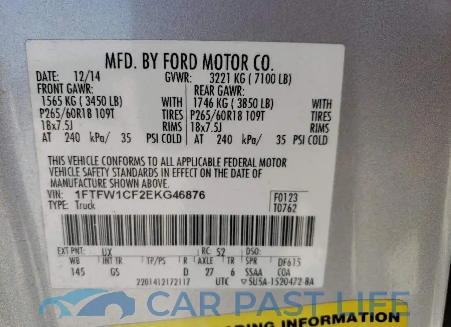 1FTFW1CF2EKG46876# 12
