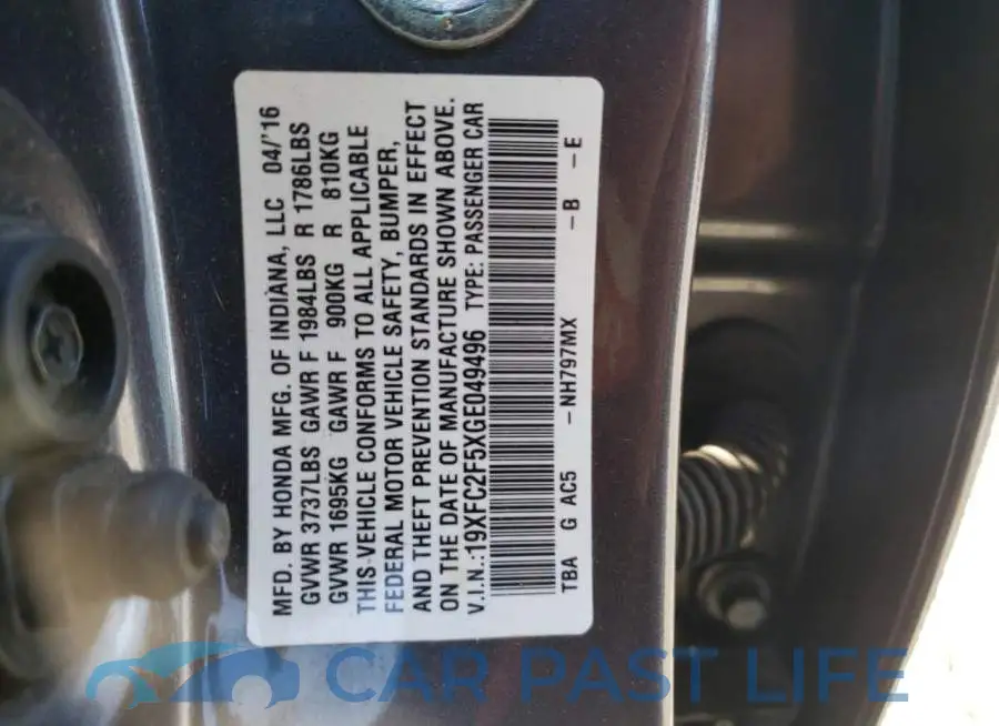 19XFC2F5XGE049496# 12