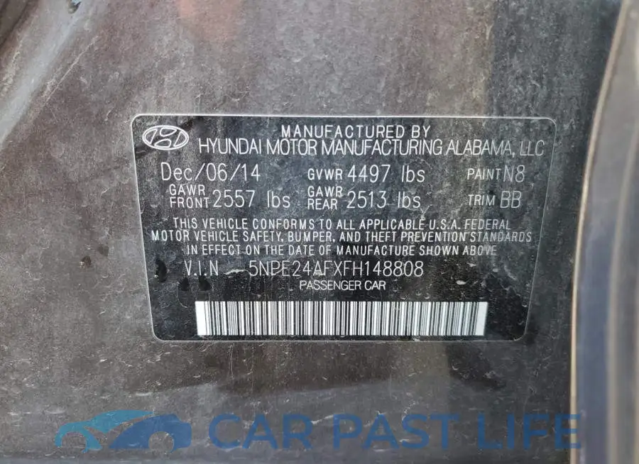 5NPE24AFXFH148808# 12