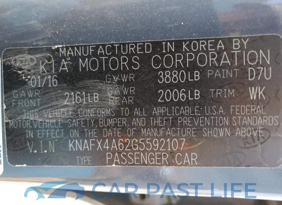 KNAFX4A62G5592107# 12