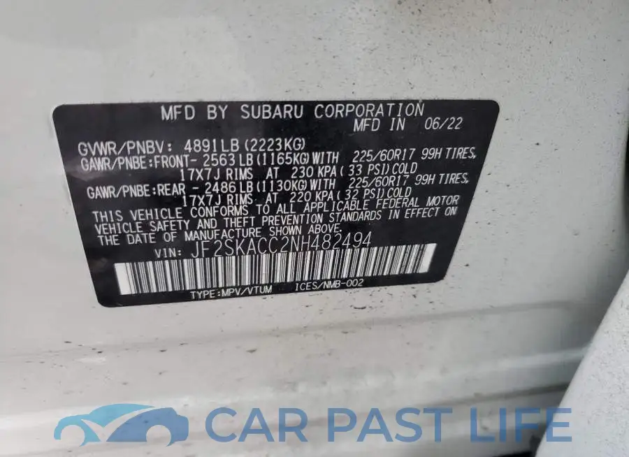 JF2SKACC2NH482494# 12