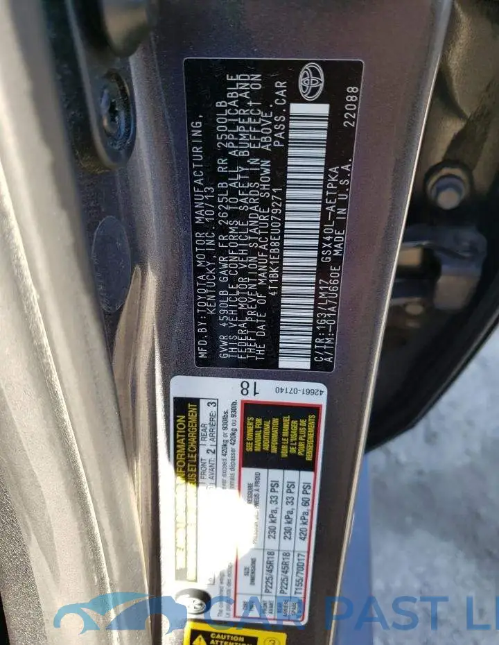 4T1BK1EB8EU079271# 12