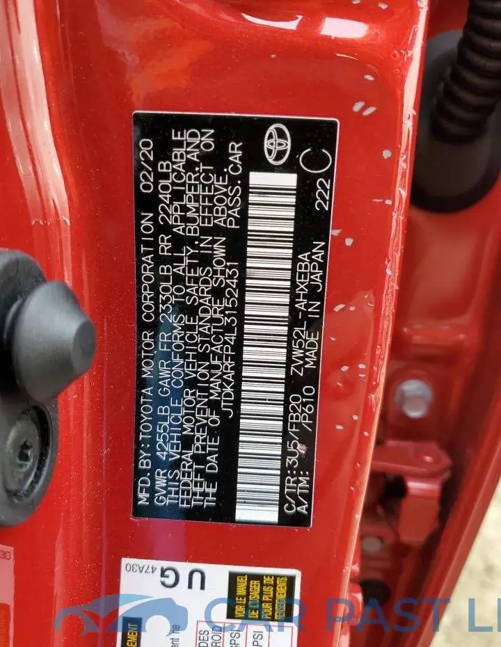 JTDKARFP4L3152431# 12