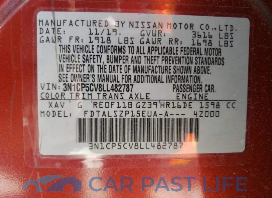3N1CP5CV8LL482787# 14
