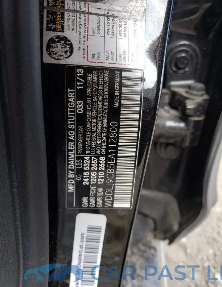 WDDLJ9CB5EA112800# 12