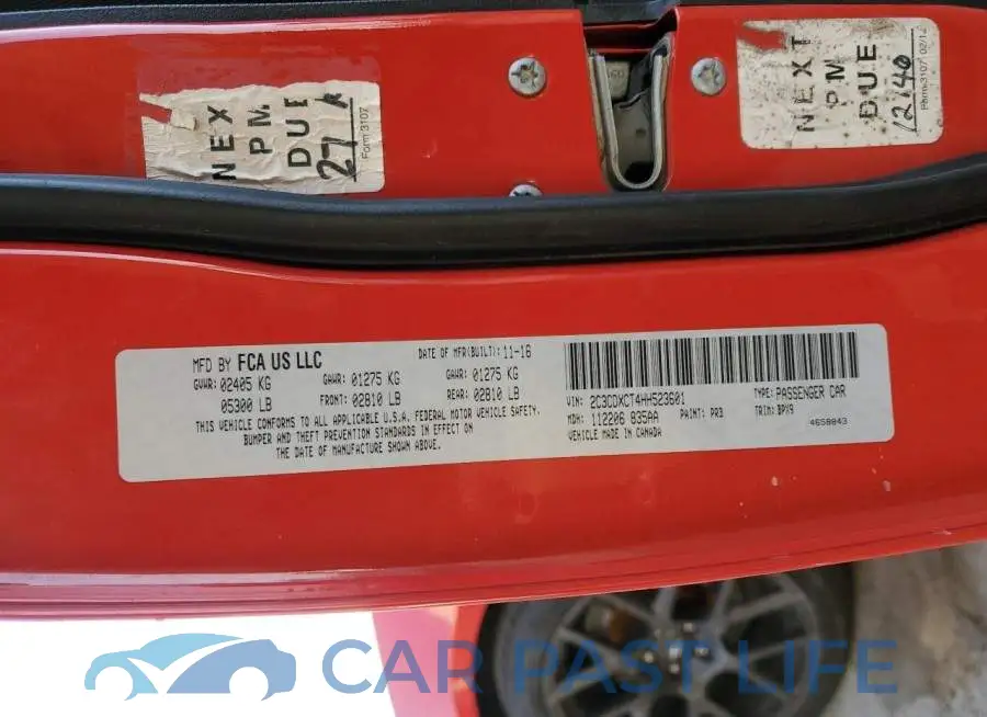 2C3CDXCT4HH523601# 12