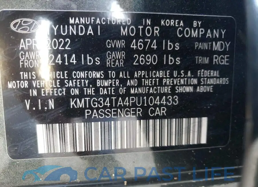 KMTG34TA4PU104433# 12