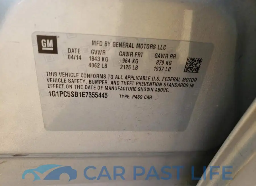 1G1PC5SB1E7355445# 12