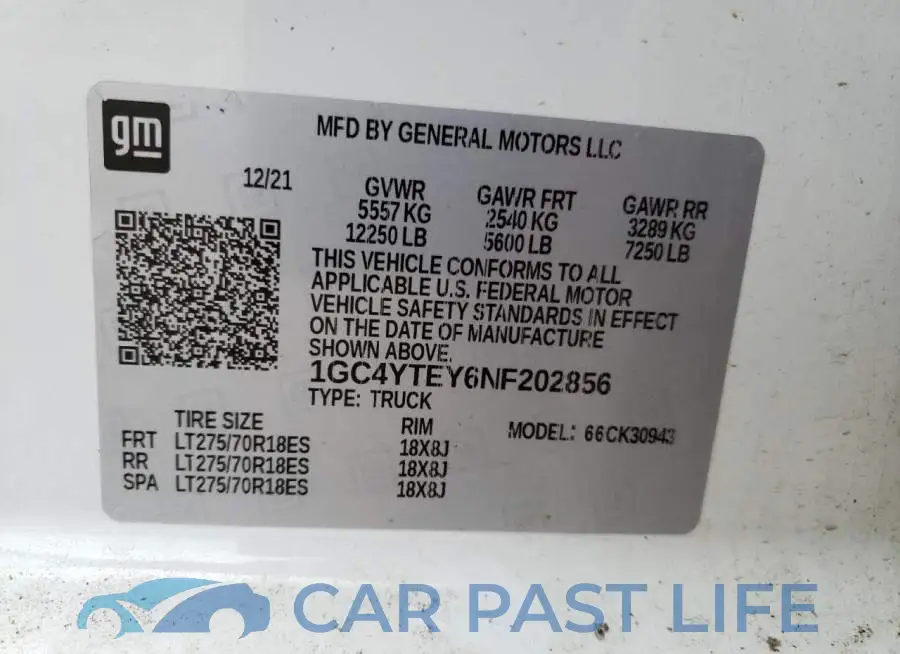 1GC4YTEY6NF202856# 12