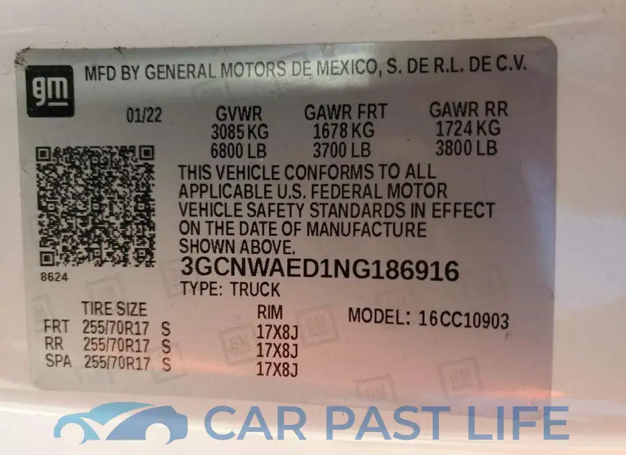 3GCNWAED1NG186916# 12