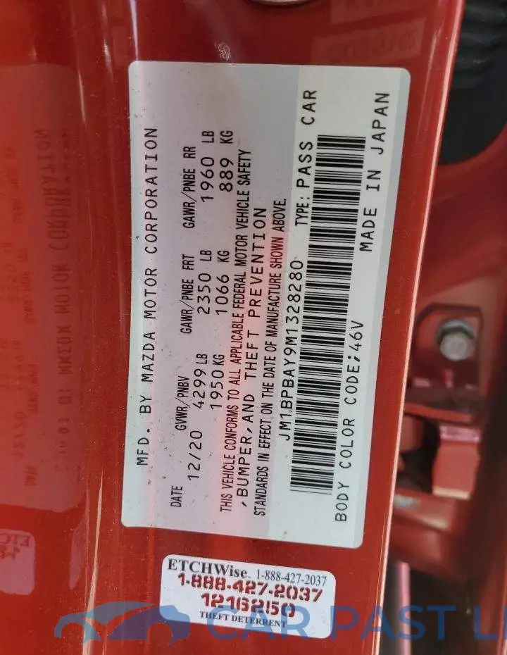 JM1BPBAY9M1328280# 12