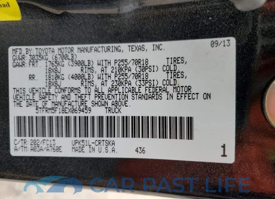 5TFRM5F18EX069459# 13