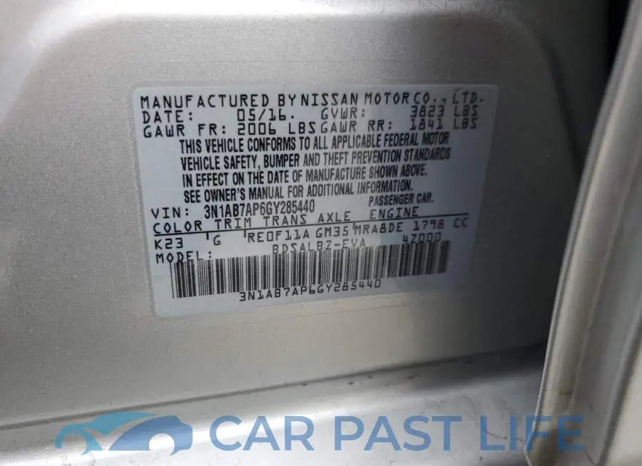 3N1AB7AP6GY285440# 12
