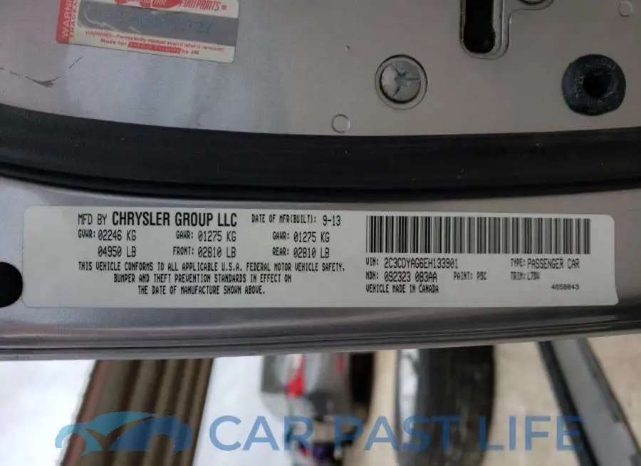 2C3CDYAG6EH133901# 13