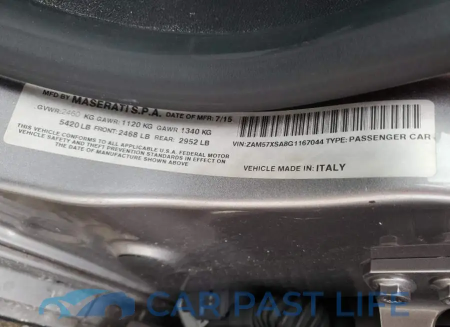 ZAM57XSA8G1167044# 12