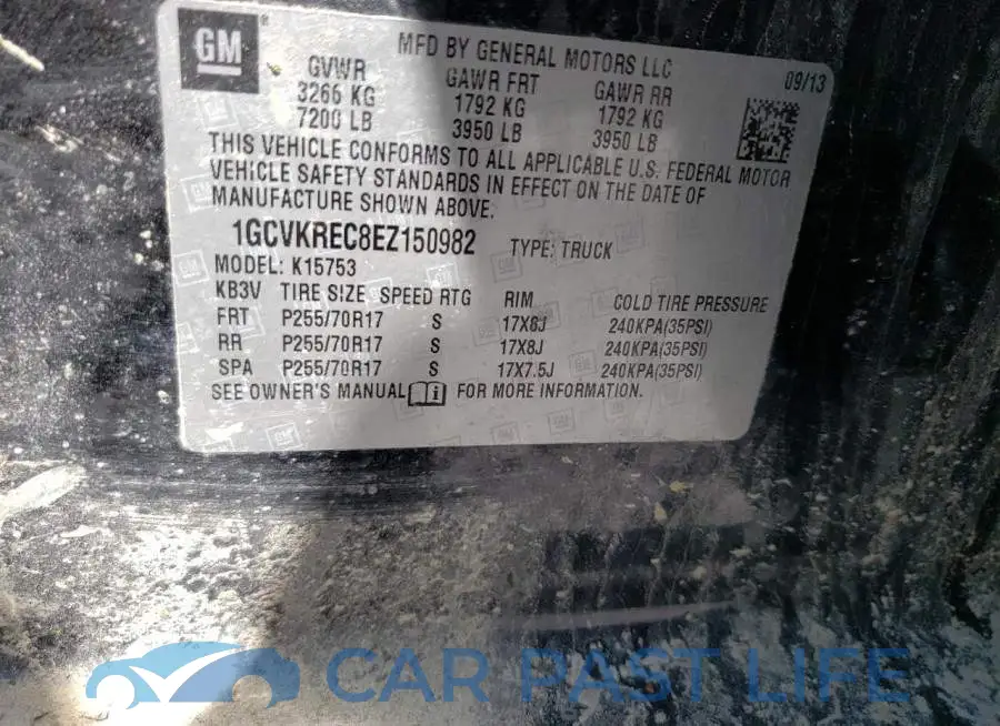 1GCVKREC8EZ150982# 12