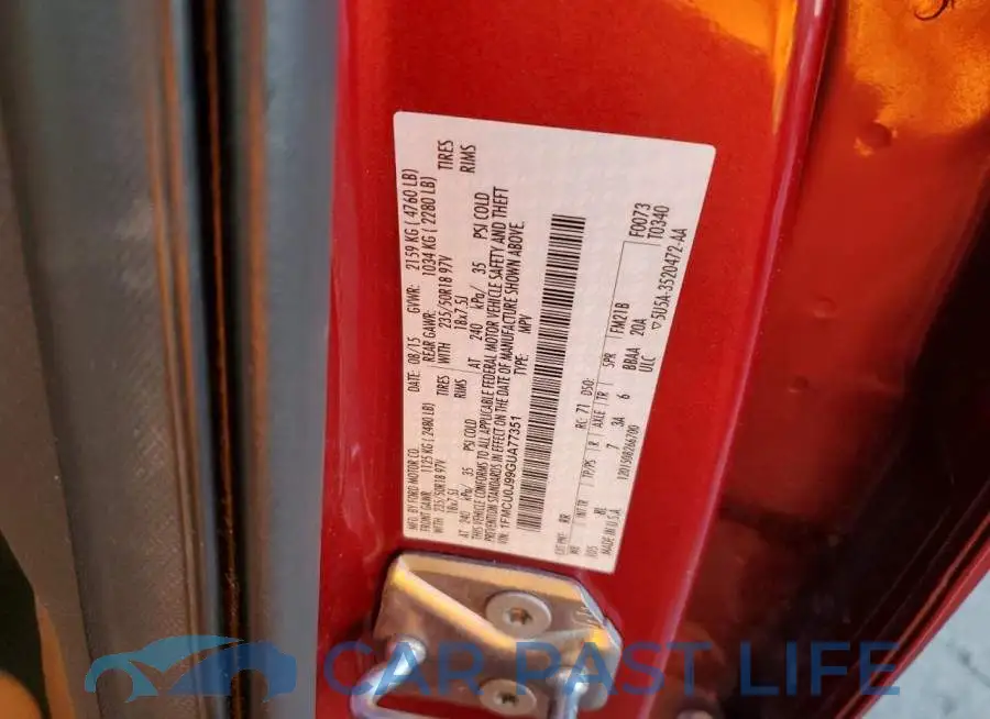 1FMCU0J99GUA77351# 13