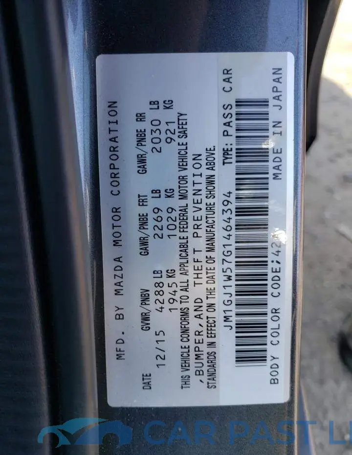JM1GJ1W57G1464394# 12