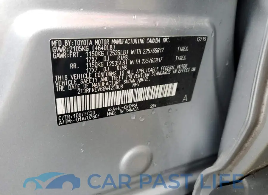 2T3RFREV6GW425808# 13