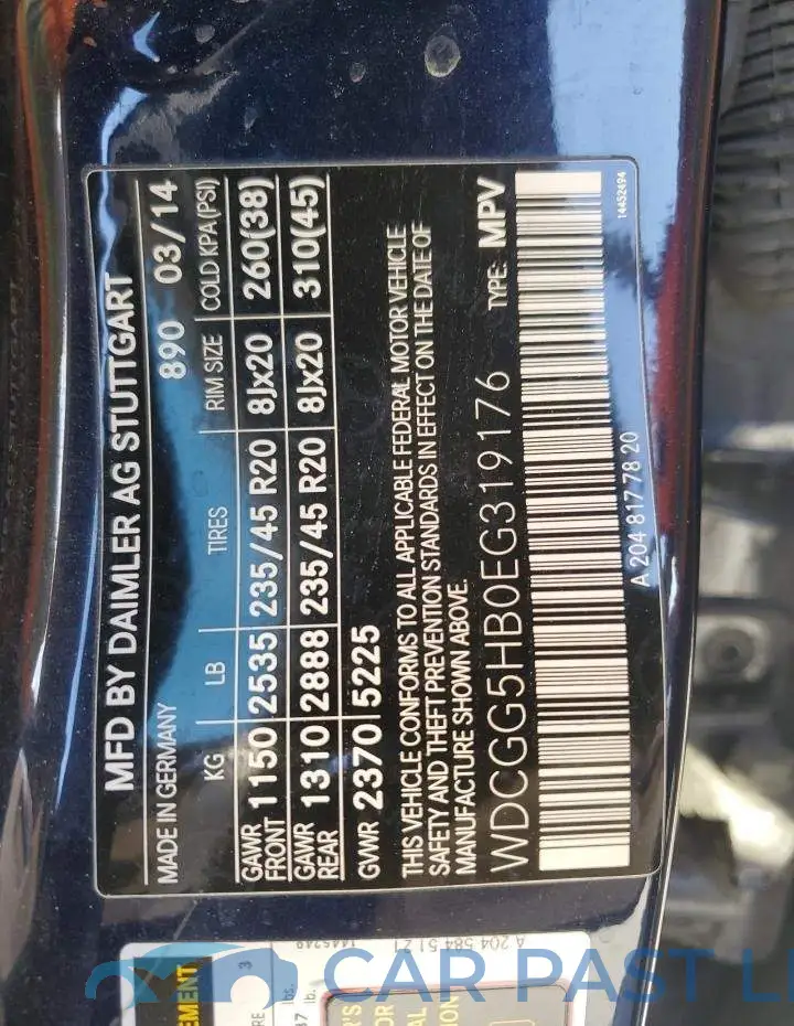 WDCGG5HB0EG319176# 14