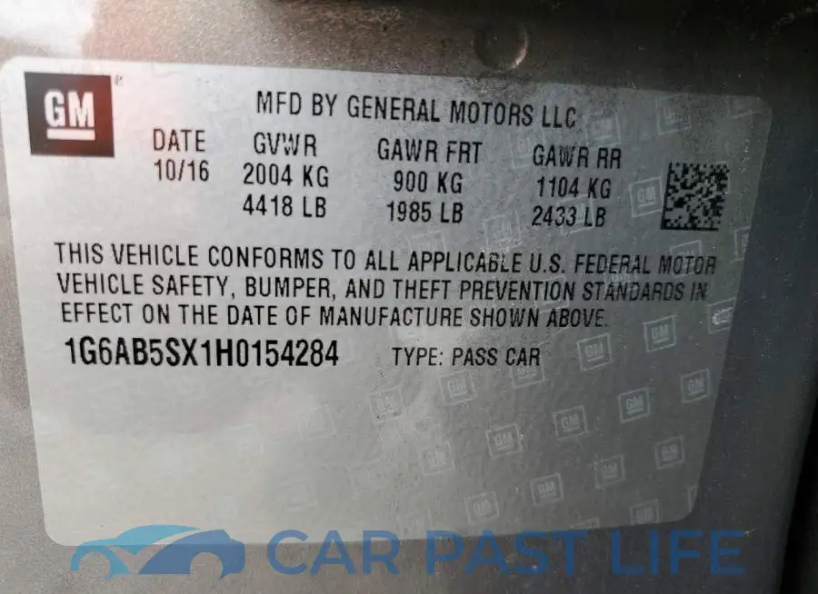 1G6AB5SX1H0154284# 12