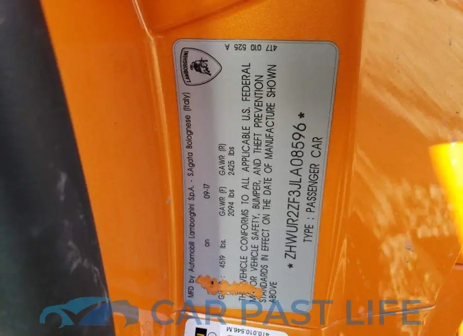 ZHWUR2ZF3JLA08596# 12