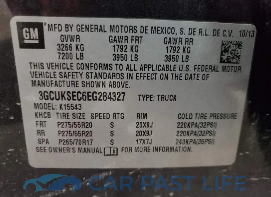 3GCUKSEC6EG284327# 12