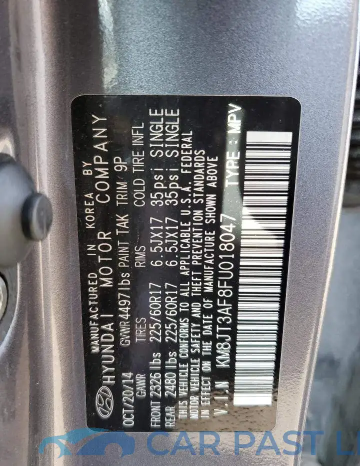KM8JT3AF8FU018047# 13