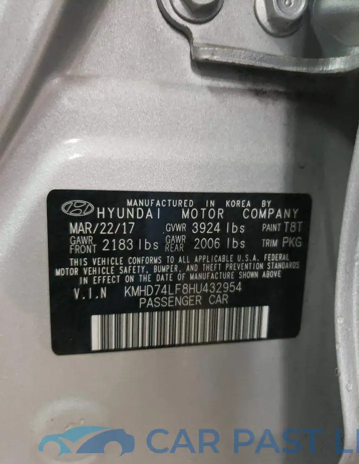 KMHD74LF8HU432954# 12