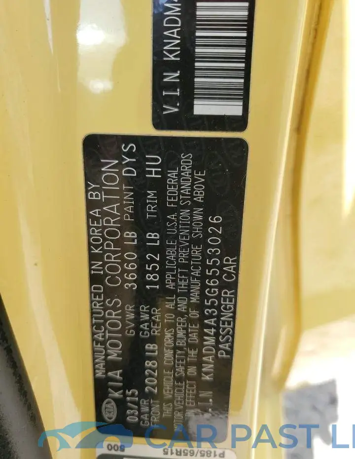 KNADM4A35G6553026# 12