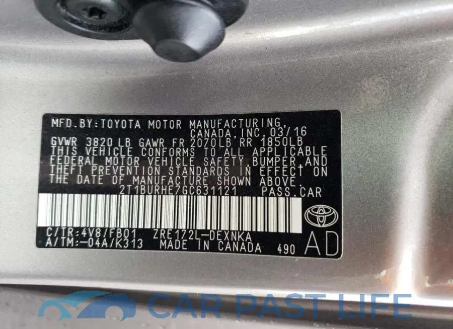 2T1BURHE7GC631121# 13