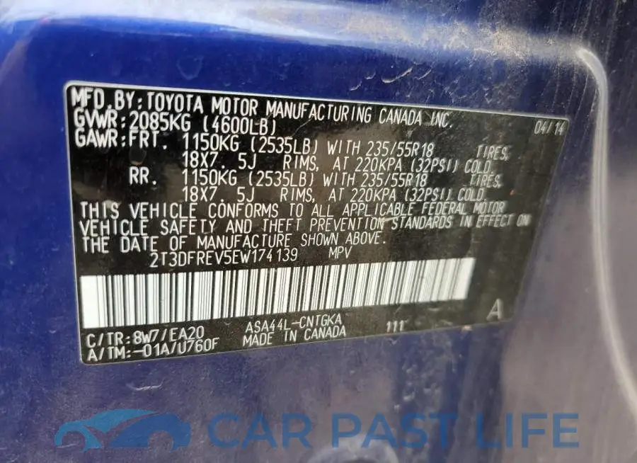 2T3DFREV5EW174139# 12