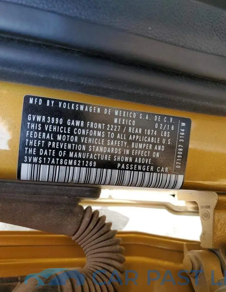 3VWS17AT8GM621269# 12