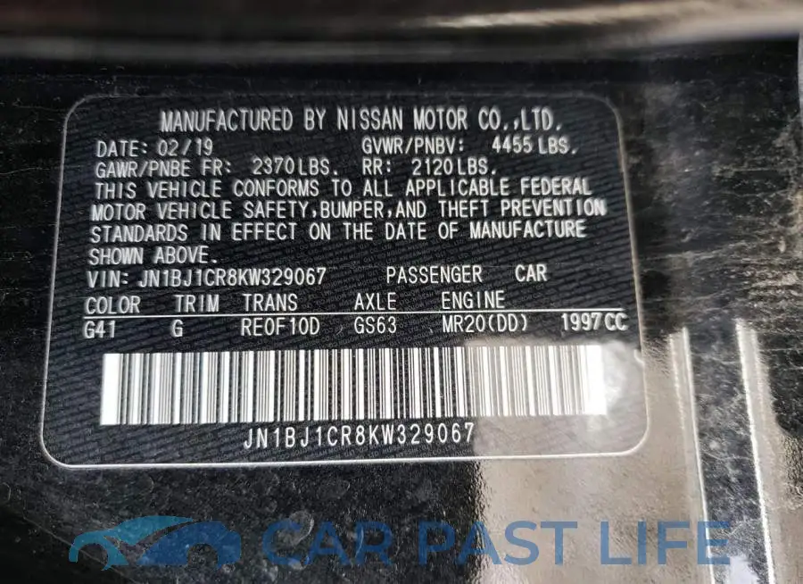 JN1BJ1CR8KW329067# 12