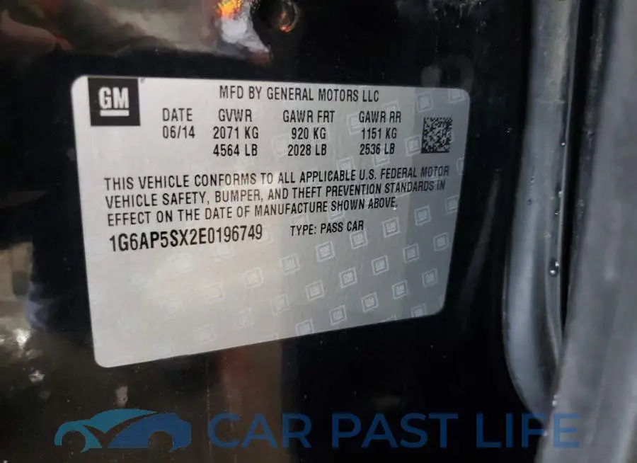 1G6AP5SX2E0196749# 12