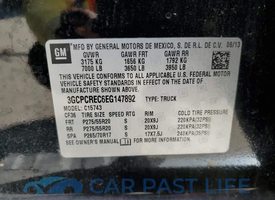 3GCPCREC6EG147892# 12